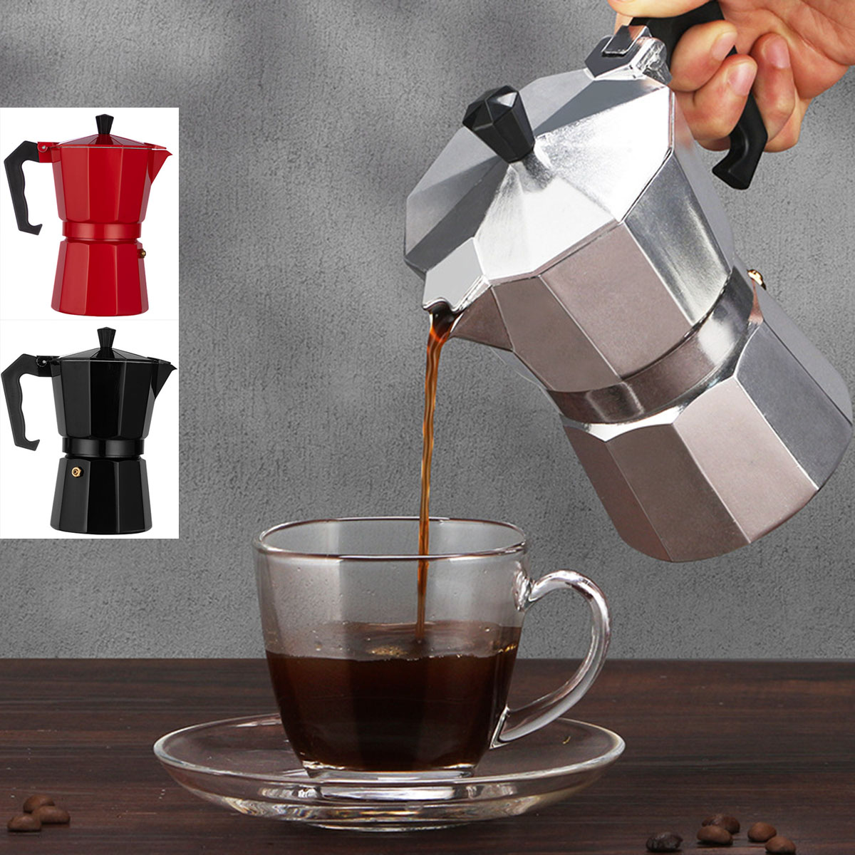 Moka Pot Stove - Kahve Makinesi Pot Alüminyum Mocha Espresso
