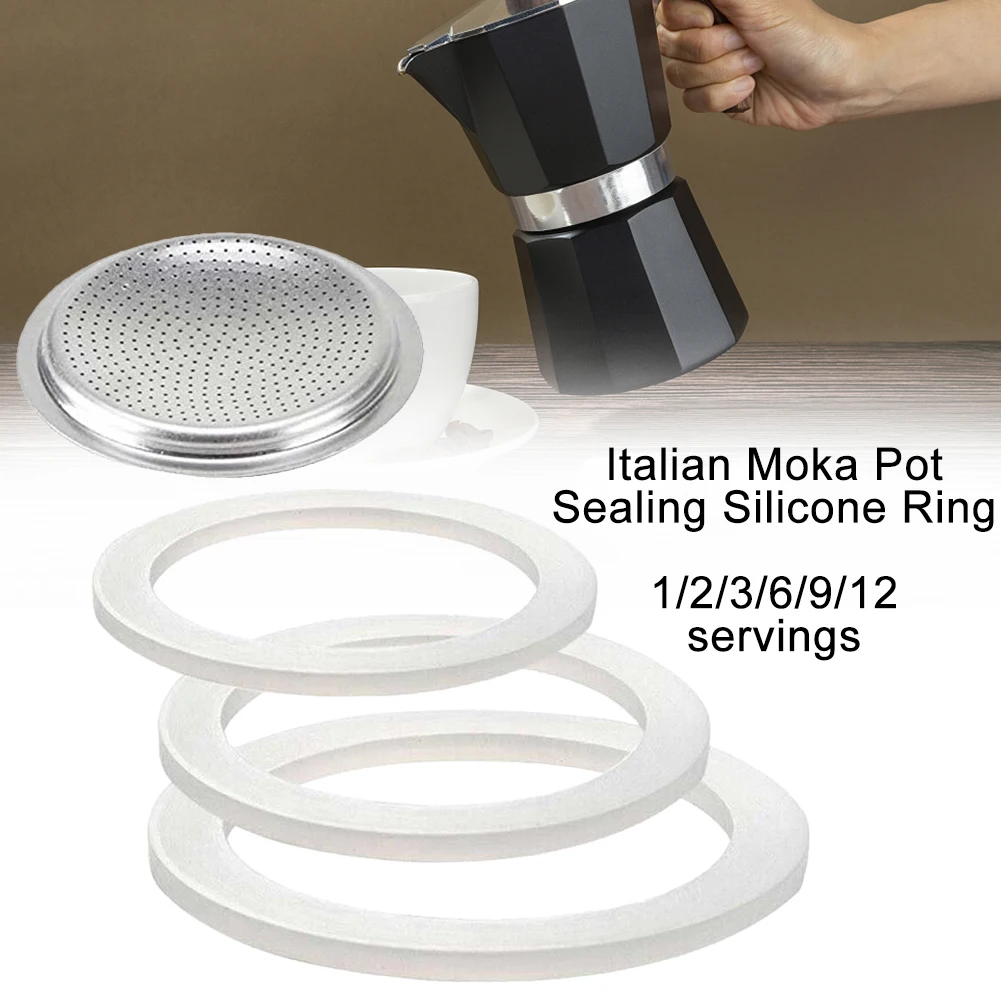 Moka Pot Stove - 1 takım Yüksek Sıcaklığa Dayanıklı Silikon