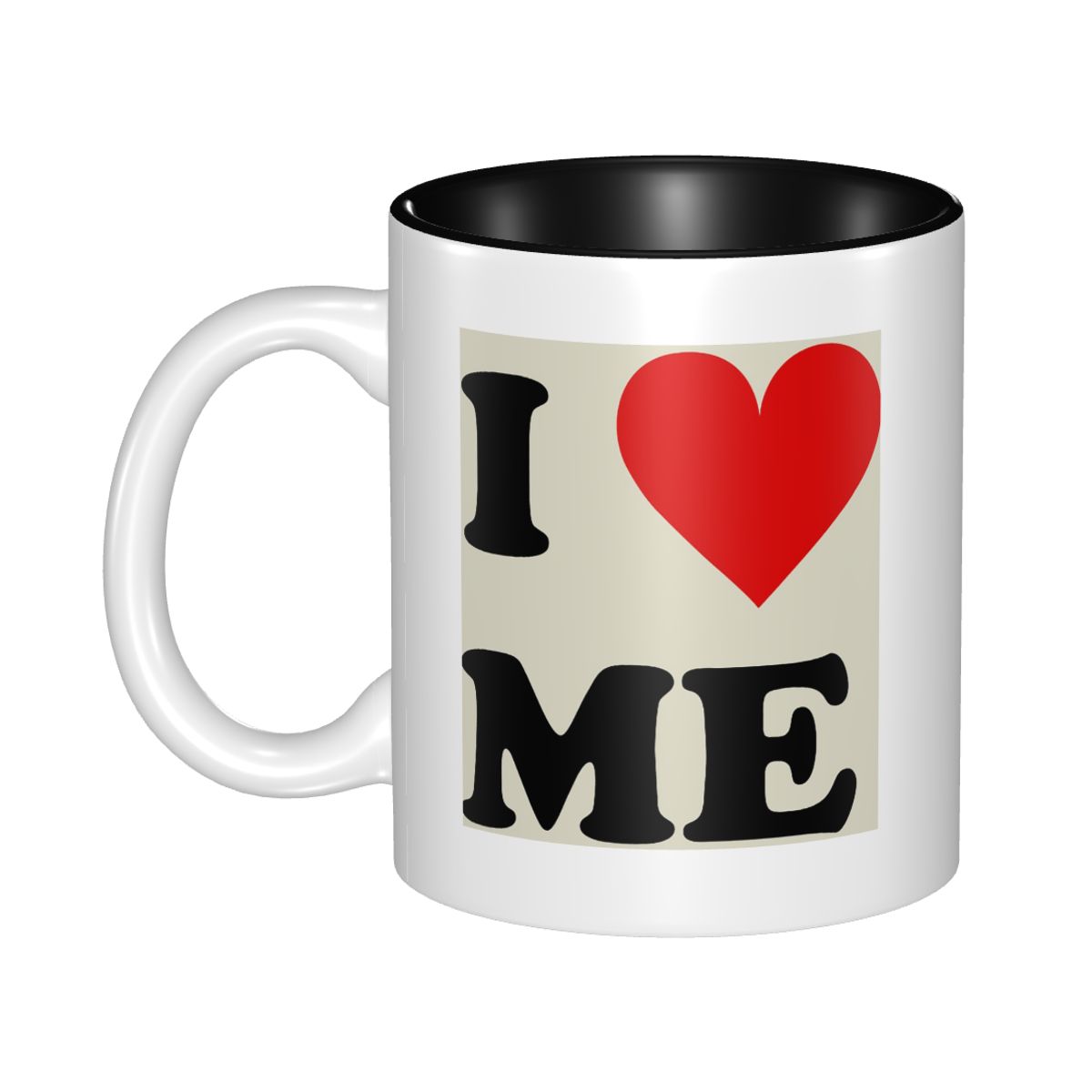 Coffee Tea Me - Beni Seviyorum Kalp Kupa Komik Seramik