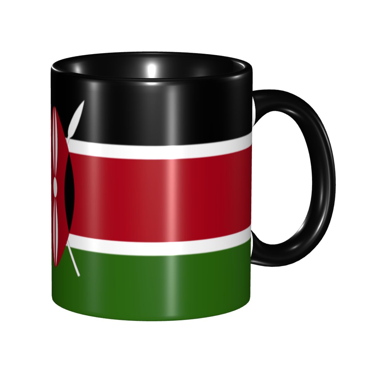 Coffee Tea Kenya - Kenya Bayrağı Kahve Kupa DIY Özelleştirilmiş