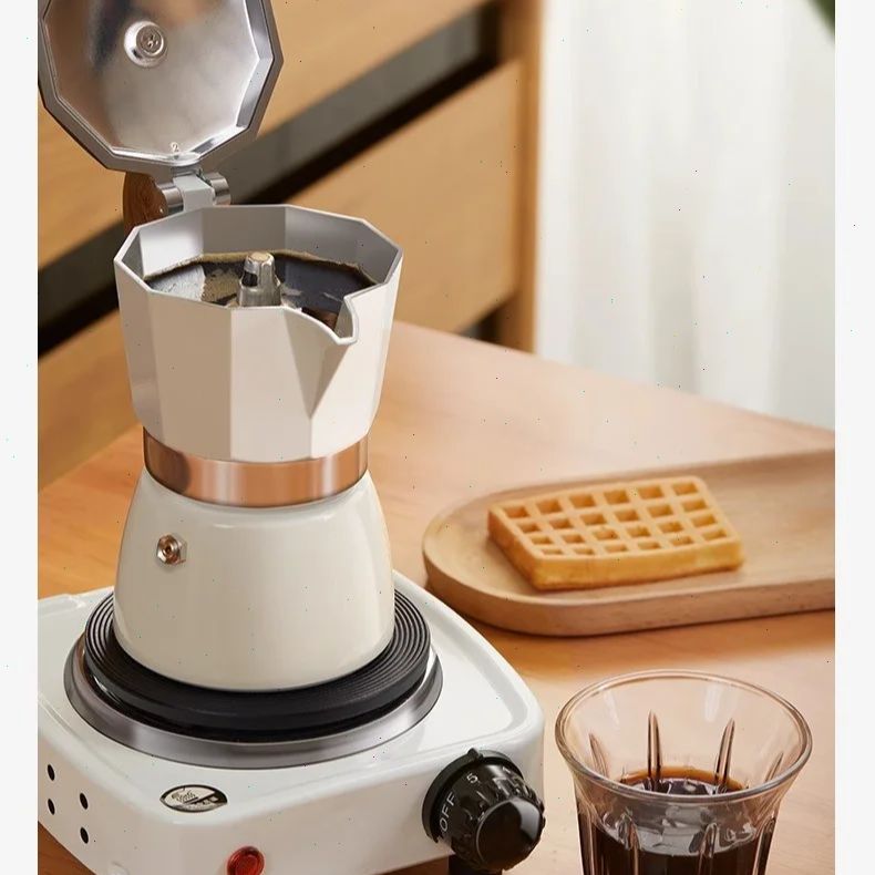 Moka Pot Stove - Yuvarlak Tabanlı Moka Pot Tek Valfli