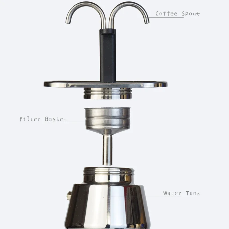200ML Mini Pot Pot çift tüp 30 - Moka Pot Stove incelemesi ve fiyatı