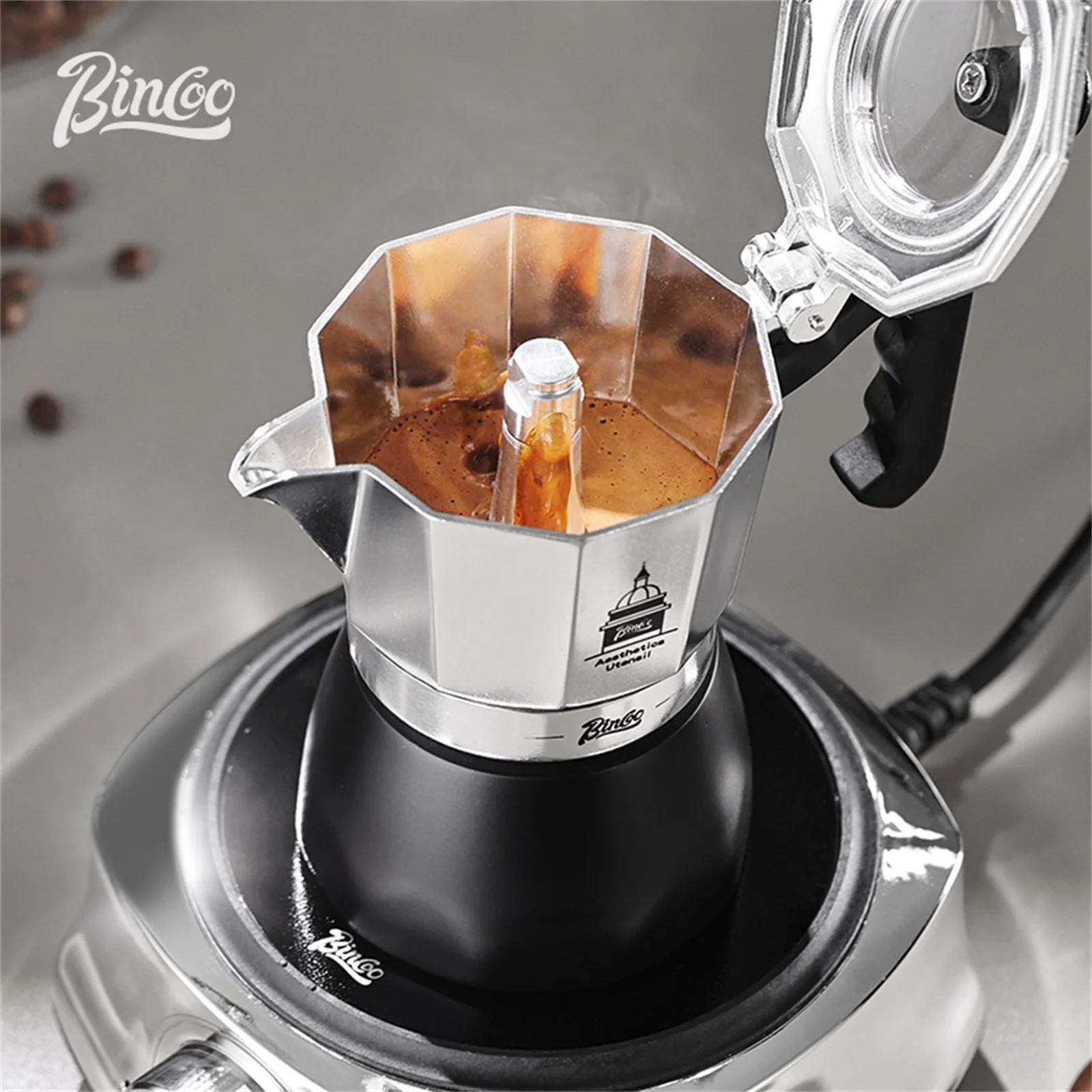 BINCOO Çift Valfli Moka Pot, E - Moka Pot Stove incelemesi ve fiyatı
