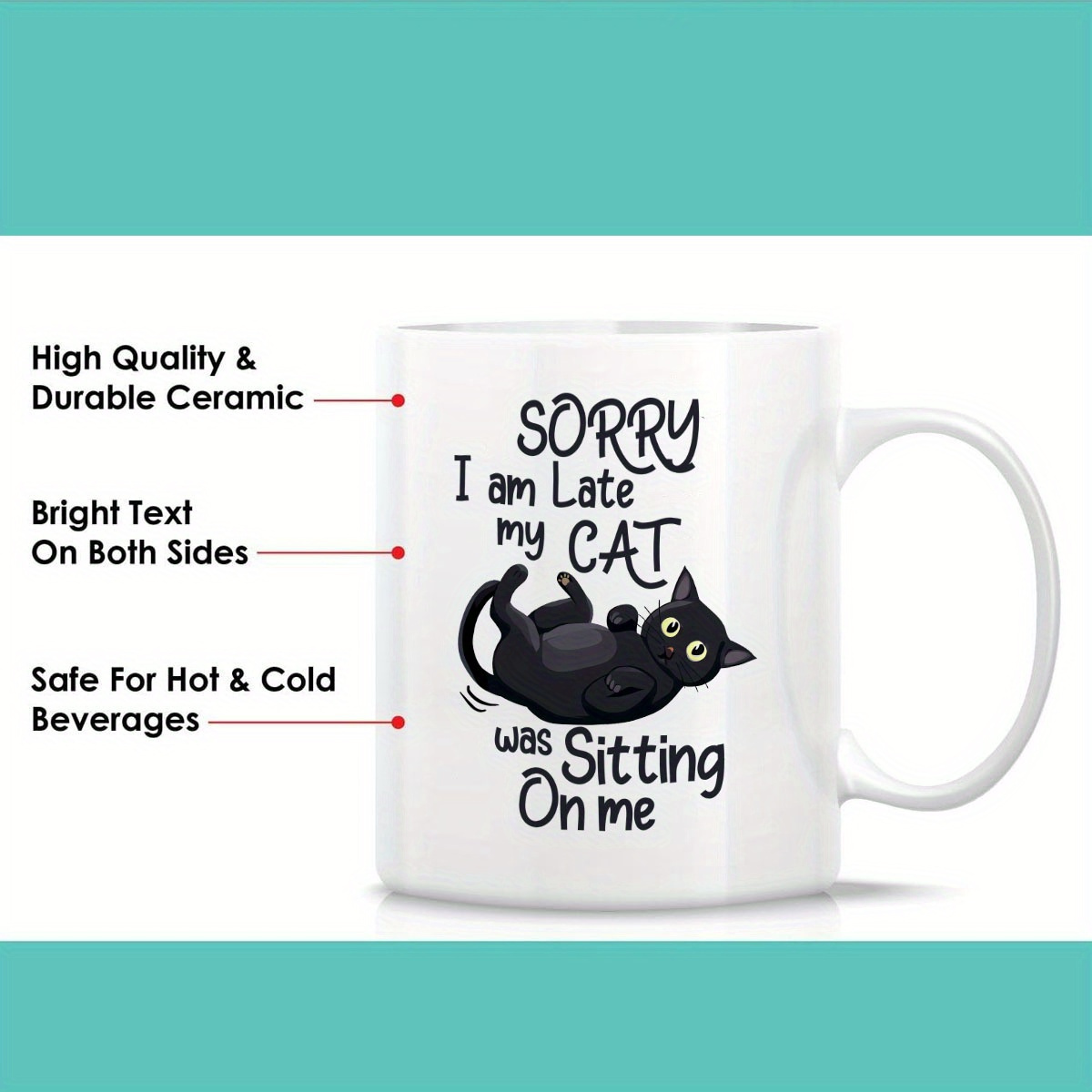 1'li Komik Kedi Şekilli Serami - Coffee Tea Me incelemesi ve fiyatı