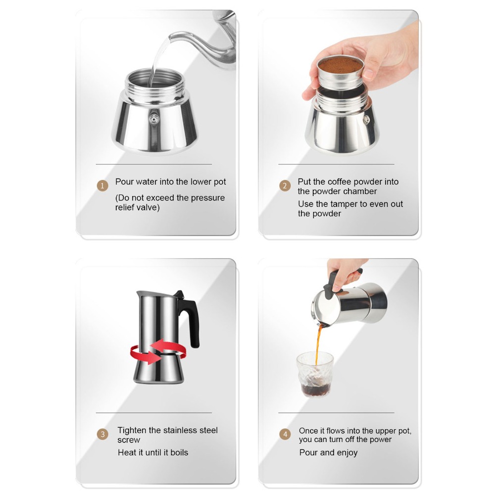 Paslanmaz Çelik Moka Pot Büyük - Moka Pot Stove incelemesi ve fiyatı
