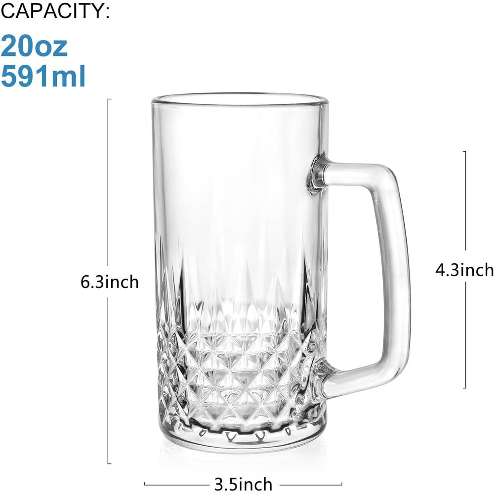 20 oz Ağır Cam Kupa Seti (4'lü - Coffee Or Tea Please incelemesi ve fiyatı